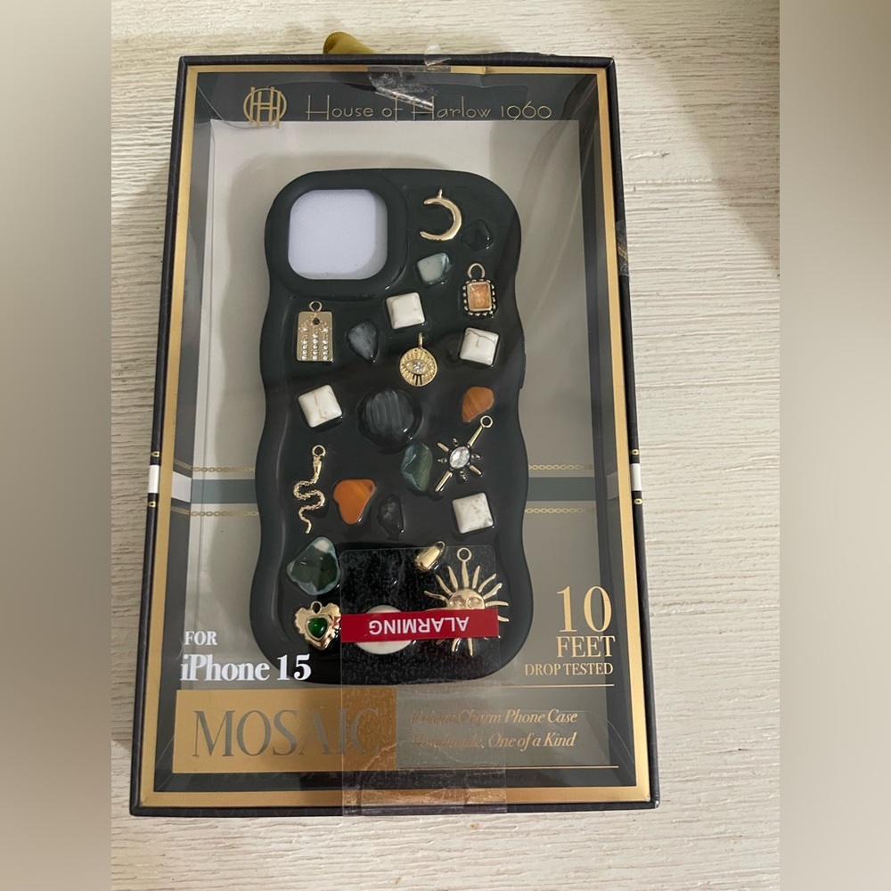 House of Harlow 1960 Red and Black Alarm Keychain